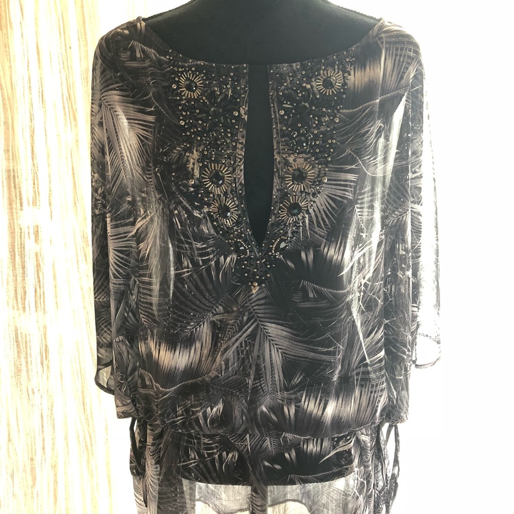 Guess Embellished Beaded Swim Cover Up